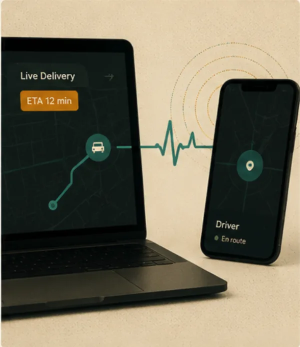 Live device sync and real-time tracking